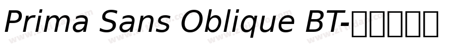Prima Sans Oblique BT字体转换